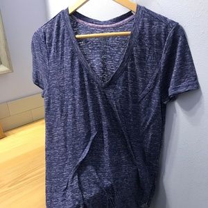 Adidas Purple Heathered Athletic Tee